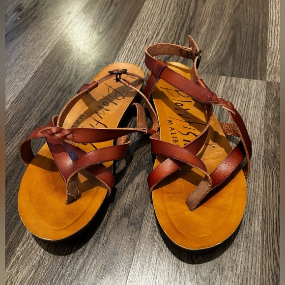 Blowfish Women's Tan Strappy Sandals summer neutral minimalist boho size 7 - Picture 5 of 10